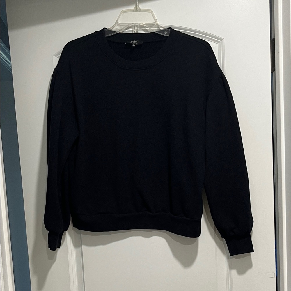 7 For All Mankind Black Sweatshirt